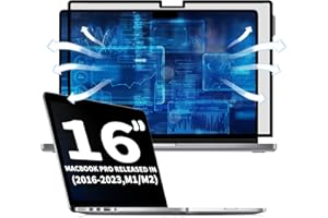 Dabernur Blickschutzfilter Nano Adsorption Abnehmbar für MacBook Pro 16 Zoll 2021-2023 (M1-M2, A2485/A2780), Anti Glare Blaulicht Blickschutzfolie Sichtschutzfolie Laptop Privacy Screen Protector