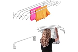 ‎KADAX KADAX klappbarer Wäscheständer für Waschraum, platzsparender Wäschetrock-ner aus Metall, ausziehbare Akkordeonwand, Kleiderbügel für Innenbereich (80cm)