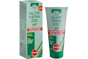 ESI - Aloe Vera Gel Puro, Idrata E Protegge La Pelle Secca O Arrossata In Seguito A Esposizione Al Sole, Adatto A Tutti I Tipi Di Pelle, 200 Ml