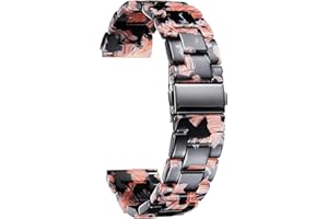 BINLUN Bracelet de Montre en Résine pour Dame Homme 12mm 14mm 16mm 18mm 20mm 22mm, Bracelet de Remplacement Boucle Déployante Dégagement Rapide pour Montre Connectée, 14 Couleurs Léger Mode Band