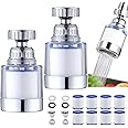 BananaHome 2pack Sink Filter Water Faucet,Universal 360°Rotating Bathroom Sink Filter,Kitchen Tap Faucet Water Filtration Removes Chlorine Fluoride Heavy Metals Hard Water for Home (WATER FILTER 2)