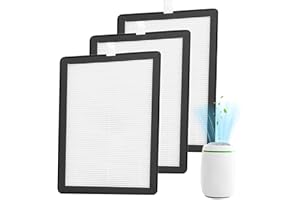 Gekufa Replacement HEPA Filter Compatible with Meaco 12L Low Energy Dehumidifier Only Trapezoidal Shape with 1 Slanted Edge, (Not for Arete Model) 3 Pack Filters