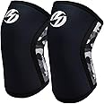 Knee Sleeves (1 Pair), 7mm Neoprene Compression Knee Braces, Great Support for Cross Training, Weightlifting, Powerlifting, Squats, Basketball and More