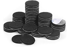 SHINTOP Felt Pads for Furniture Feet,50 Pieces Self Adhesive Furniture Pads Floor Protectors for Chair Legs Anti Scratch(Black)