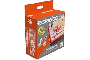‎STEELSERIES SteelSeries PrismCaps – Double-Shot-Tastenset mit „Pudding“-Optik – Kompatibilität mit allen gängigen mechanischen Tastaturen – MX-Stößel – Weiß (Deutsches Tastaturlayout)