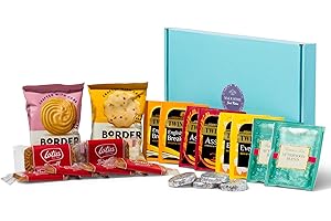 M & R HOME JUST RELAX Afternoon Tea and Biscuit Hamper Gift – English Tea, Luxury Biscuits & Chocolates – Mothers Day Gifts, Gift Basket for Couples, Get Well Soon, Thank You, Birthdays – Gift for Men & Women