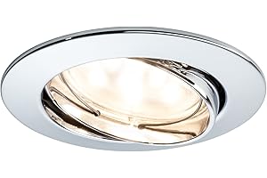 ‎PAULMANN Paulmann 927.70 Premium EBL Set Coin klar rund schwenkbar LED 3x6,8W 2700K 230V 51mm Chrom 92770 Spot Einbaustrahler Einbauleuchte