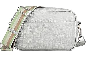 GOLDNICE Crossbody Bag for Women, PU Leather Camera Handbag Ladies Messager Cross-Body, Small Shoulder bag with Adjustable and Removable Wide Strap, Black, Beige, Cream White, Khaki, Grey