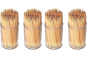 Invero 2000 Pack of 100% Wooden Cocktail Sticks - Toothpicks Ideal for all Homes, Restaurants, Cafes, Bars and Parties - Fantastic Party Accessory