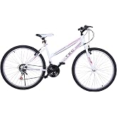 Bisiklet Vision Tec Eros 26" Jant 21 Vites Kadın Dağ Bisikleti Beyaz - Lila & Vitesli Bisiklet