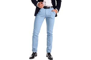 WESTACE Męskie spodnie chinosy ze stretchem designerskie spodnie jeansowe slim fit bawełna spandex dół