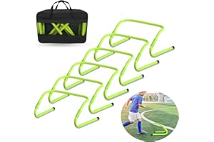 ‎SUBTLETY SUBTLETY Speed & Agility Training Hürden 6er Set Koordinationshürden Hürdensatz Höhenverstellbar Fußball Hürden Set Fussball Trainingszubehör Multi-Sport Trainingshilfe für Athlet Kinder (Grün)