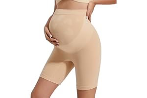 INNERSY Womens Maternity Shorts Over Bump High Waist Anti Chafing Pregnancy Shapewear for Under Dresses