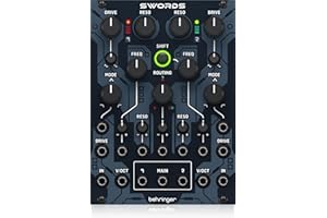 Behringer SWORDS Dual Analog Multi-Mode Filter für Eurorack-Synthesizer, Tiefpass-, Hochpass-, Bandpass- & Notch-Filter zur Klangformung