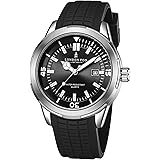 London Fog Duke Collection Analog Quartz Watch for Men with Round Dial and Silicone Strap, Date Display, Luminous Hands & Hour Markers, Water Resistant: 