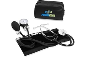 Primacare DS-9197-BL Professional Classic Series Manual Adult size Blood Pressure Kit, Emergency Bp kit with Stethoscope and Portable Leatherette Case, Nylon Cuff, Blue