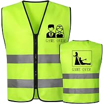 Chaleco De Despedida De Soltero Para Hombre | Verde Neón Con Rayas Reflectantes | Disfraz De Soltero Divertido | Cremallera Y Poliéster De Calidad | Regalo Original Para Fiestas