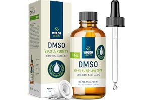 WoldoHealth DMSO 99,9% ren dimetylsulfoxid 100 ml - farmaceutisk kvalitet | vattenfritt lösningsmedel, brun glasflaska med droppinsats, Ph. Eur., högsta renhetsgrad, outspädd, stelnar under 18,5 °C