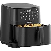 مقلاة هواء ذكية Groove Max XXL 7L 1800W WiFi مقلاة هواء ساخنة خالية من الزيت باللون الأسود