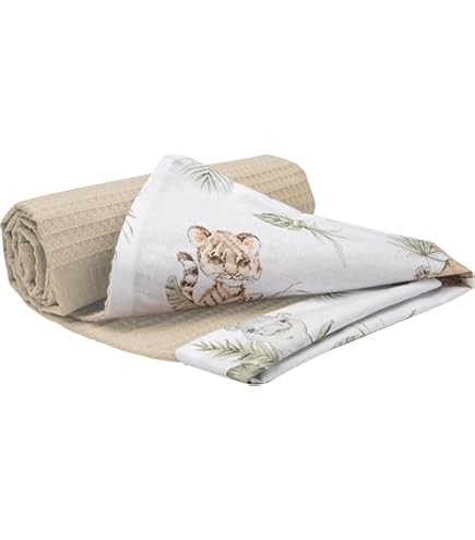 Copertina EliMeli Per Ovetto Auto - 100% Cotone, Leggera, Nido D'Ape E Mussola, Rosa - Foto 5