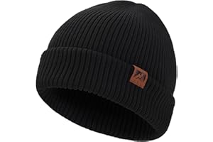 gitzing Beanie Hat Men Women, Soft Unisex Winter Hat Cuffed Thick Knitted Skull Cap, Gifts for Women/Men/Her/Him/Dad