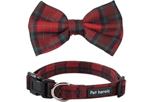 HARFKOKO Collar Gato Perro Mascota con Pajarita de Cuadros, Collares de Pajarita de Tela Escocesa duraderos y cómodos para Gato Perro de la Corbata para Gatos Perros pequeños medianos Grandes en 3 Estilos