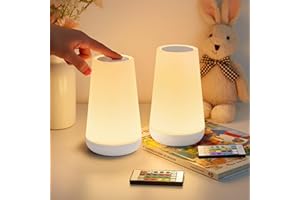 ‎BONSERY Bonsery Lampka nocna dla niemowląt, możliwość ściemniania, z akumulatorem, lampka nocna, dotykowa, ściemniana, zestaw 2 sztuk, światło do karmienia piersią, możliwość ściemniania, dla dzieci, w 13