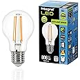 Integral LED 2 Pack E27 Non-Dimmable Dusk to Dawn Dual Sensor Omni-Filament GLS Bulb – Warm White 2700K, 806lm, 7W (60W Equivalent) - Energy efficient & Ideal for Outdoor, Porch, Garage, Garden