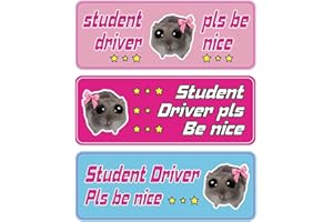 HUVZOR 3pz Magneti per Auto Neopatentati, Magneti Auto a Forma di Gatto Principianti Simpatici per Neopatentati Cartello Riflettente,Adesivi per auto per nuovi conducenti