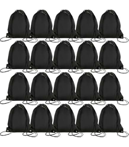ELES VIDA Bolsas De Deporte De Algodón, 21x29 Cm, Pequeñas, Para Niños, Certificado Oeko-Tex, Bolsa De Cuerdas, Bolsa De Gimnasia, Bolsa De Tela (blanco, 10 Unidades
