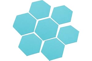 Gatuida Lavagna Esagonale in Sughero, 12 mattonelle esagonali in Feltro, autoadesive, per Decorazione da Parete, promemoria e Foto