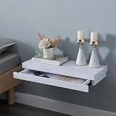 Mensola Con 2 Cassetti Affiancati Consolle Da Parete Con Doppio Cassetto Mensola Da Muro Comodino Sospeso 80 X 35 X 12 Cm Effetto Cemento En Casa 89509193 - 11