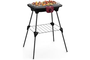 Tefal BG90F5 Easygrill Adjust elektryczny grill stojący (2300 W, powierzchnia grillowania 720 cm²), czarny/burgundowy