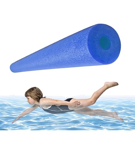 Lot De 6 Frites De Piscine En Mousse EPE – 120x6 Cm, Trou Central, Flotteurs Multicolores Pour Adulte Et Enfant