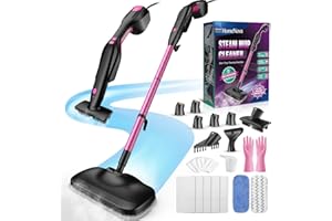 HomeNova 18-in-1 Steam Mop, Detachable Handheld Steam Cleaner Heats Up in 20s, 250ML Upright Floor Steam Mop with 2 Modes, Portable Steam Cleaner for Tiles, Wooden Floors, Carpets and Home