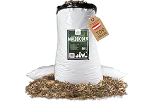 HEULAND Waldboden-Einstreu 2X 40 L – natürliches Einstreu mit Tannen & Fichtennadeln – extrem saugstark & geruchsbindend – für Kaninchen, Meerschweinchen, Hühner & Nager