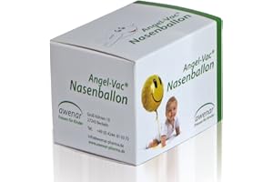 Angel-Vac® Nasenballon Kinder [ab 3 Jahren] - Nasenluftballon für Druckausgleich im Mittelohr - ideal für Fliegen, Tauchen oder Paukenerguss [wiederverwendbar, inkl. 5 Ersatzballons]