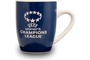 UEFA Damski kubek do herbaty Ligi Mistrzów - UWCL, oficjalnie licencjonowany towar, herbata, kawa, ceramika, 325 ml, świetny pomysł na prezent piłkarski, dla dzieci i dorosłych