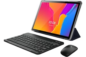 Oteeto TAB 10 Pro/Single SIM 5G Network/8GB RAM + 512GBG ROM/5G Wifi/8000 mAh/8MP Front + 13MP Rear Camera/Quad Core 2.0GHz Processor/Android 13/Includes Keyboard,Mouse,Touch Pen,OTG,Flip Cover (Gray)