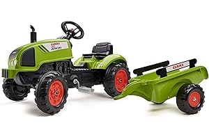 Falk Class 410 Arion Traktor z Pedałami i Przyczepką, Zielony/Czerwony, Od 2 do 5 lat, 2041C