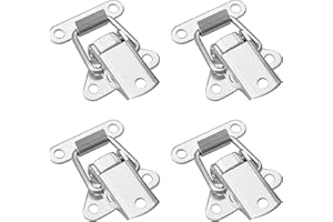 DDHOMIN 4 PCS 304 Stainless Steel Tension Clasp Spring Loaded Latch for Boxes, Drawers, Suitcases (180 Degree)