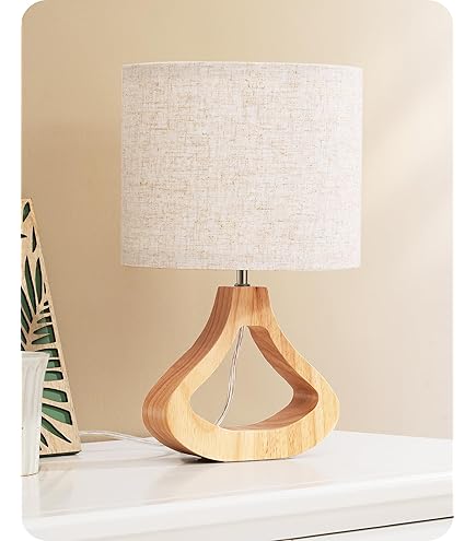 Keramiek tafellamp 'Maxi Tom' zand / beige met kap linnen naturel