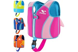 Pottwal Giubbotto di Nuoto per Bambini - Aiuto al Galleggiamento - In Neoprene ed EPE - Adatto per bambini da 1 a 9 anni - Con Cinghia Regolabile al Cavallo