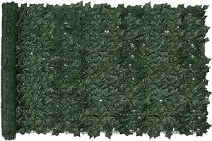 GOTGELIF 1Mx3M Sweet Potato Leaf Artificial Decorative Fence, Dark Green Privacy Fence Screening Roll, Plant Wall Fake Leaf Decorative Backdrop, Artificial Hedges Panels for Home Balcony Outdoor Garden Yard