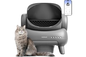 NEAKASA M1 Litière Auto-nettoyante à Couvercle Ouvert pour Chat, bac à litière Automatique avec contrôle par Application, élimination des déchets sans Odeur, Sacs Poubelle et Tapis de litière pour Chat