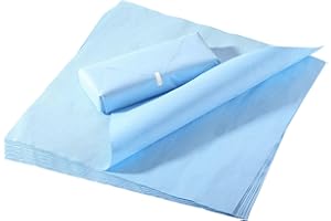 JMU 100pcs Autoclave CSR Sterilization Wrap 12" x 12", Sterilization with Steam & EO, 60g Blue Non-Sterile Pads