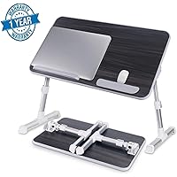 Callas Adjustable Portable Laptop Table, Bed Table, Notebook Stand, Laptop Standing Desk, CA6-Black