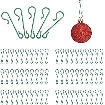 60Pezzi Ganci per Natale, Ganci per Palline di Natale Gancio per Albero di Natale, Appendini per