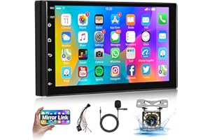 Hodozzy Android Car Stereo Double Din 7 Inch Touch Screen Bluetooth Car Radio 2 Din Car Radio with GPS Navigation, WiFi, DSP Phone Mirror Link, FM RDS, Backup Camera, USB, SWC Universale Car MP5