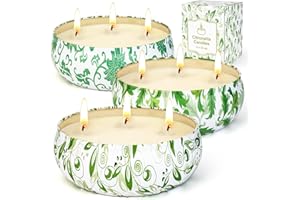 LDUMODUW 300Std Citronella Kerze Outdoor, 3 x 400ml Citronella Kerzen Groß mit 3 Docht Duftkerze Natürliche Sojawachs Kerzen für Garten Terrasse Picknicks Patio